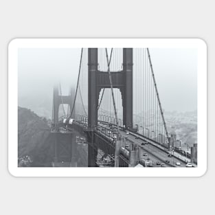 Golden Gate Close up bw Sticker